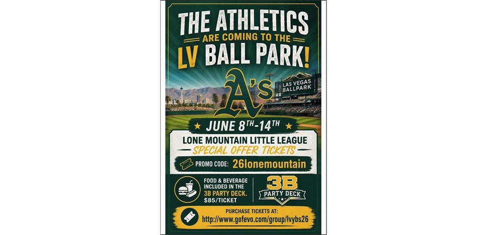 A's Games at Las Vegas Stadium June 8th-14th Click Here