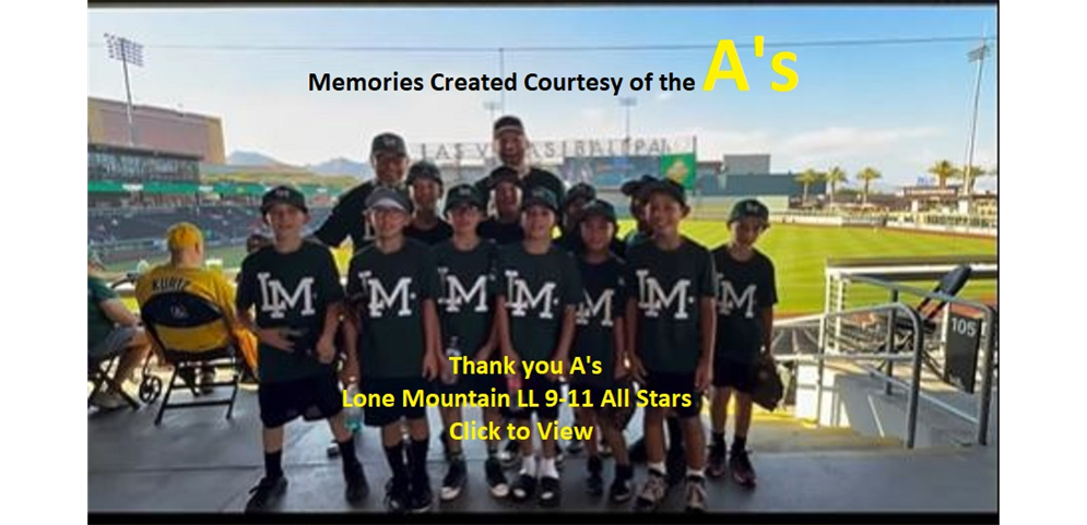 Memories Made Thanks to the A's- Click Here